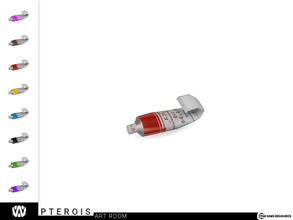 Sims 4 — Pterois Paint Tube by wondymoon — - Pterois Art Room - Paint Tube - Wondymoon|TSR - Creations'2022