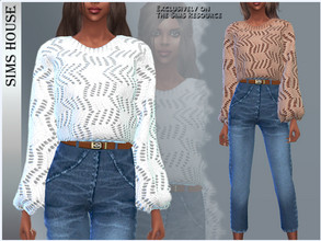 Sims 4 — WOMEN'S SWEATER IN OPENWORK by Sims_House — WOMEN'S SWEATER IN OPENWORK 8 options. Women's openwork sweater for