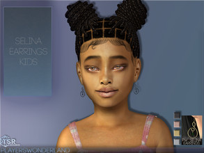 Sims 4 — Selina Earrings Kids by PlayersWonderland — This is the kids version of my selina earrings. 4 Swatches included