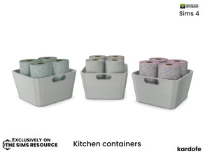 Sims 4 — kardofe_Kitchen containers_Cooking paper by kardofe — Box with kitchen paper rolls, decorative, in three colour