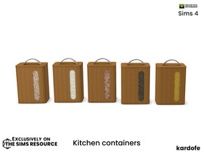 Sims 4 — kardofe_Kitchen containers_Legume containers by kardofe — Wooden box with window and lid, for storing pulses,