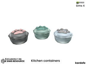 Sims 4 — kardofe_Kitchen containers_Pet food container by kardofe — Container for storing pet food, decorative, in three