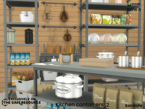 Sims 4 — Kitchen containers 2 by kardofe — Second part of decorations for the pantry, with more containers and decorative