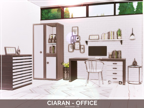 Sims 4 — Ciaran Office - TSR only CC by Mini_Simmer — Room type: Study room Size: 6x4 Price: $7,882 Wall Height: Short