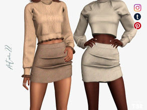 Sims 4 — Knit skirt - BT466 by laupipi2 — Enjoy this new knit short skirt :) -New custom mesh, all LODs -Base game