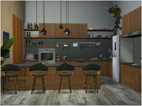 Sims 4 — Benti Kitchen by ayasis — Room type: Kitchen Size: 7x6 Price: $14,583