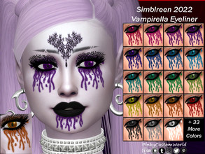Sims 4 — [PATREON] Simblreen 2022 - Vampirella Eyeliner by PinkyCustomWorld — Here is a part of my last Simblreen 2022