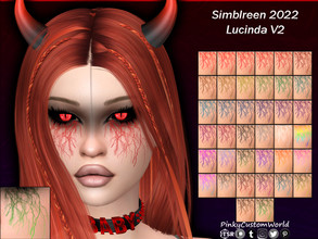Sims 4 — [PATREON] Simblreen 2022 - Lucinda Facepaint V2 (Set) by PinkyCustomWorld — Welcome to the vampire world. Under