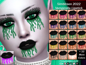 Sims 4 — [PATREON] Simblreen 2022 - Vampirella Lipstick by PinkyCustomWorld — Here is a part of my last Simblreen 2022