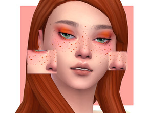 Sims 4 — Pumpkin Squash Freckles by Sagittariah — base game compatible 2 swatches properly tagged enabled for all occults