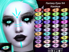 Sims 4 — [PATREON]Fantasy Eyes N4 - Kasdeya by PinkyCustomWorld — Colorful fantasy eyes with a small upside down cross