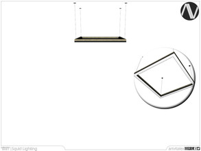 Sims 3 — Squid Ceiling Lamp Rectangle Short by ArtVitalex — Lighting Collection | All rights reserved | Belong to 2022