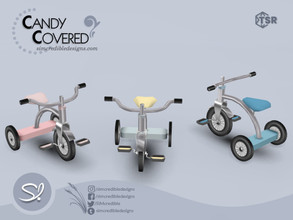 Sims 4 — Candy Covered Tricycle by SIMcredible! — It's actually a regular chair and acts as a chair. by