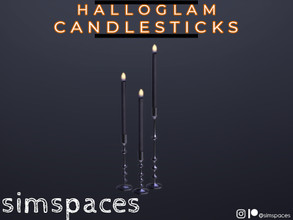 Sims 4 — HalloGlam - Candlesticks by simspaces — Part of the HalloGlam set: Light on dark and stormy nights, or just