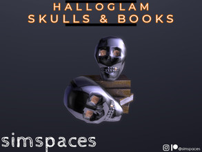 Sims 4 — HalloGlam - Skulls & Books by simspaces — Part of the HalloGlam set: The skulls of your enemies,