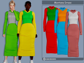 Sims 4 — Montana Dress by couquett — Montana Dress For your female sims - 12 swatches - new mesh - HQ mod Compatible -