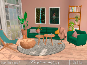 Sims 4 — Peyton set part I by Ylka — This is a set for your living room. This set includes: 1) Large sofa - has 8 colors