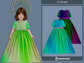 Sims 4 — Lin Dress (Toddler) by couquett — Lin Dress for your toddler - avaible in 19 swatches - new mesh - HQ mod