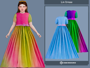 Sims 4 — Lin Dress  by couquett — Lin Dress for your kids - avaible in 19 swatches - new mesh - HQ mod Compatible -