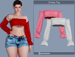 Sims 4 — Oriana Blouse by couquett — Oriana Blouse for your female sims - 11 swatches - new mesh - HQ mod Compatible -