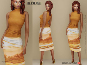 Sims 4 — Sleeveless Blouse by pizazz — Sleeveless Blouse for your sims 4 game. Dress it up or keep it casual. Make it