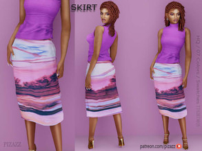 Sims 4 — Printed Pencil Skirt by pizazz — A classic modern printed pencil skirt for your sims 4 game. Dress it up or keep