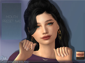 Sims 4 — Mouth Preset N40 by PlayersWonderland — This mouthpreset adds a new morphed, more bigger looking mouth.