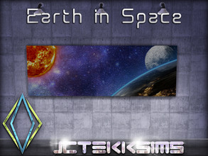 Sims 4 — Earth in Space Wall Art by JCTekkSims — Created by JCTekkSims.