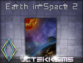 Sims 4 — Earth in Space 2 Wall Art by JCTekkSims — Created by JCTekkSims.