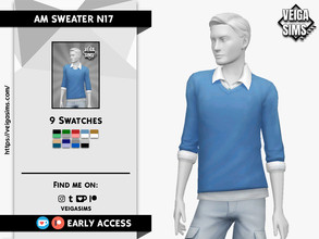 Sims 4 — [Patreon] AM SWEATER N17 by David_Mtv2 — - For teen to elder; - 9 swatches; - New mesh with all LODs; - New