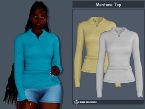 Sims 4 — Montana Top by couquett — Montana T-Shirt For your female sims - 19 swatches - new mesh - HQ mod Compatible -