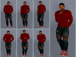 Sims 4 — Model Male (PosePack IN CAS Mode) by couquett — Hi guys there are some game aposes for uses in Cas with your