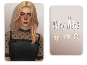 Sims 4 — Naya Hairstyle by Alfyy — Alfyy Naya Hairstyle You can support me on patreon (alfyy) All LODs Custom CAS