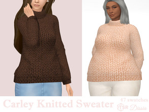 Sims 4 — Carley Knitted Sweater by Dissia — Knitted warm jumper, perfect for cold autumn / winter evenings! :) Available