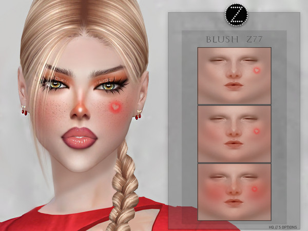 Sims 4 — BLUSH Z77 by ZENX — -Base Game -All Age -For Female -5 colors -Works with all of skins -Compatible with HQ mod