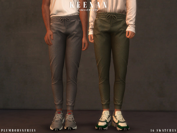 Sims 4 — KEENAN | sweatpants by ali1 — Simple Sweatpants New Mesh HQ Texture Male | Teen - Elders Hot and Cold Weather