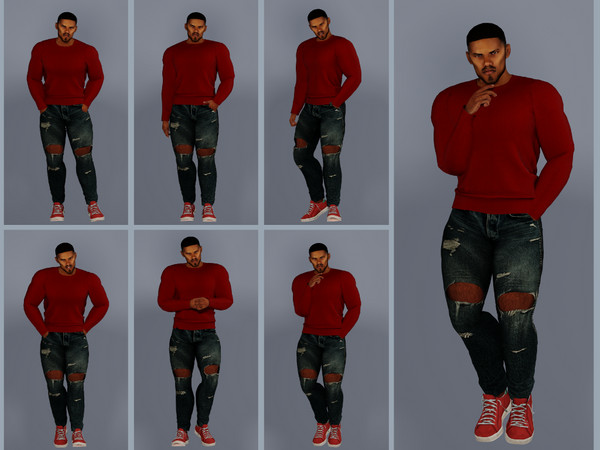 Sims 4 — Model Male (PosePack IN Game Mode) by couquett — Hi guys there are some game aposes for uses in your game with