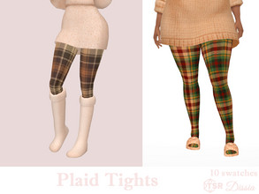 Sims 4 — Plaid Tights by Dissia — Warm plaid tights Available in 10 swatches (each different pattern)