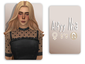 Sims 4 — Nia Hairstyle by Alfyy — Alfyy Nia Hairstyle You can support me on patreon (alfyy) All LODs Custom CAS thumbnail
