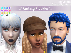 Sims 4 — Fantasy Freckles by _nonsensical_ — Glowing freckles to give your sims some /sparkle/. Includes 15 colors that