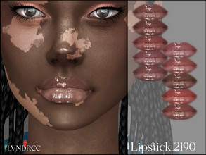 Sims 4 — Lipstick_2190 by LVNDRCC — Strong, shiny lipstick with glossy layer in dark and medium shades of cold mauve pink