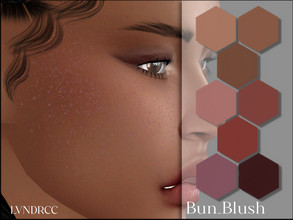 Sims 4 — Bun_Blush by LVNDRCC — Dotty, freckle imitating subtle satin blush with matte finish made to fit dark skin