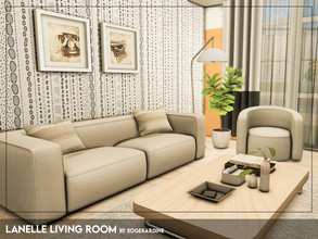 Sims 4 — Lanelle Living Room (TSR only CC) by xogerardine — Cozy, neutral living room! x