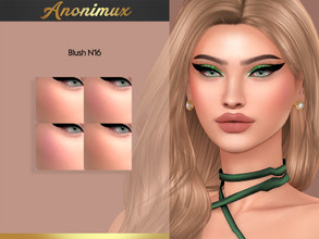 Sims 4 — Blush N16 by Anonimux_Simmer — - 4 Swatches - Compatible with the color slider - BGC - HQ - Thanks to all CC
