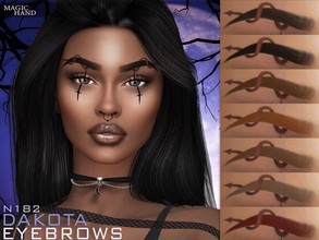 Sims 4 — Dakota Eyebrows N182 by MagicHand — Devil eyebrows for Halloween in 13 colors - HQ Compatible. Preview - CAS