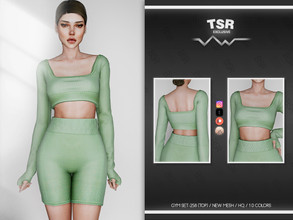Sims 4 — GYM SET-258 (TOP) BD778 by busra-tr — 10 colors Adult-Elder-Teen-Young Adult For Female Custom thumbnail
