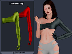 Sims 4 — Harmoni Top by couquett — Harmoni top for your female sims - 8 swatches - new mesh - HQ mod Compatible - Custom