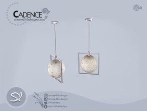 Sims 4 — Cadence Ceiling Lamp by SIMcredible! — by SIMcredibledesigns.com available exclusively at TSR 2 colors