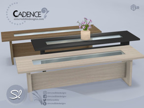 Sims 4 — Cadence dining table by SIMcredible! — by SIMcredibledesigns.com available exclusively at TSR 4 colors