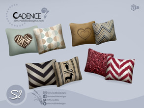 Sims 4 — Cadence cushions by SIMcredible! — by SIMcredibledesigns.com available exclusively at TSR 6 colors variations